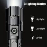 One Super Bright Flashlight, Usb Rechargeable, Retractable Focus, Wide Beam, Handheld Emergency Lighting Flashlight, Suitable For Outdoor, Exploration, And Work Lighting - Image 6