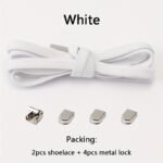 1 Pair Easy-Slide No-Tie Elastic Shoe Laces For Adult Sneakers - Durable Polyester & Spandex Blend, 100.0Cm Length, 0.79Cm Width, With 4 Metal Buckles - Quick Slip-On Convenience In 12 Colors, Shoe Accessories - Image 3
