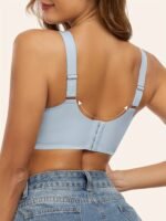1Pc Elegant Nylon Wireless Bra For Women - Seamless, No Underwire, Removable Pads, Adjustable Straps, High Softness, Breathable, Anti-Sagging, Comfortable, Shockproof For Yoga, Pilates, Fitness, Running, Daily Wear - All Seasons Suitable - Image 5