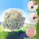 Pe Material Fruit Tree Protective Net Bags With Zipper And Drawstring - Bird, Pest, And Deer Barrier Mesh Cover For Apple Trees And Blueberry Bushes - Insect And Cicada Protection Nets - Image 4