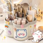 Rotating Desk Organizer - Multi-Compartment Storage Caddy For Stationery, Makeup Brushes, Lipsticks, Eyebrow Pencils - Durable Pp Material, Fragrance-Free, Ideal For Dorms And Office Desk Organization, Desk Accessories Office, Desk Supplies Holders For Home - Image 10