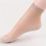 10 Pairs Of 5 Pairs Of Ice-Feeling Breathable Socks- Stockings, Women'S Socks, Spring, Summer, Autumn Bottom, Sweat-Absorbent Non-Slip Socks, Flesh-Colored Anti-Snagging Silky Medium Thin Model - Image 11