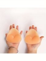 1 Pair Of Invisible Silicone Bra Pads - Reusable, Seamless Lining For Bikinis, Swimsuits & Wedding Wear | Strong Bonding, Breathable & Hypoallergenic Material | Microporous Design For Comfort Enhancement & Shape | Natural Butt Enhancement | Fashionable Swimwear Accessories, Swimsuit Enhancer - Image 5