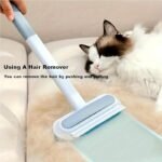 Dual-Action Pet Hair Removal Brush - Heavy-Duty Dual Action Design, Washable & Reusable Dog Hair Brush With Non-Damage Cleaning - For Carpets, Sofas, Furniture - Ideal For Shorthaired & Longhaired Dogs - Easy-Clean Floor And Upholstery Tool, Dog Hair Remover Tool, Efficient Design, Durable Construction, Household Use - Image 4