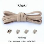 1 Pair Easy-Slide No-Tie Elastic Shoe Laces For Adult Sneakers - Durable Polyester & Spandex Blend, 100.0Cm Length, 0.79Cm Width, With 4 Metal Buckles - Quick Slip-On Convenience In 12 Colors, Shoe Accessories - Image 13